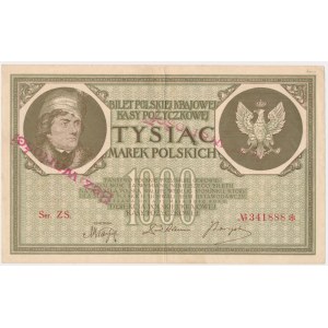 1,000 marks 1919 - Ser.ZS - No value -.