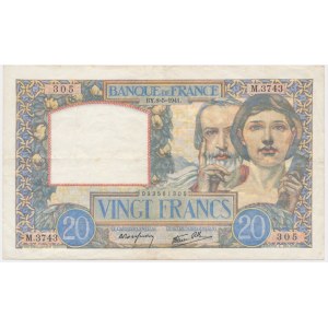 France, 20 Francs 1941