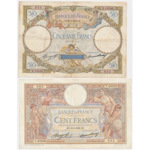 France, 50-100 Francs 1933-34 (2 pcs.)