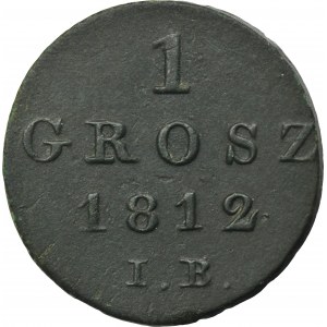 Duchy of Warsaw, 1 groschen Warsaw 1812 IB