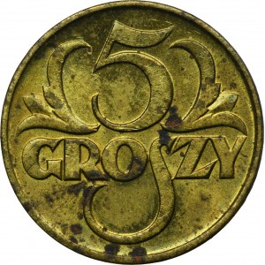 5 halierov 1923 Mosadz