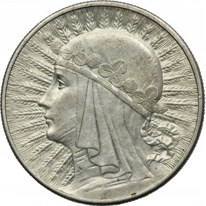 Głowa Kobiety, 10 złotych Londyn 1932