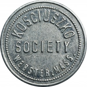 Kosciuszko Society in Webster Massachusetts, Token 10 Cents