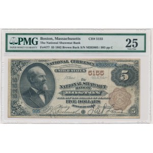 USA, 5 USD 1882 - Lyons &amp; Roberts - PMG 25
