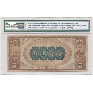 USA, 5 Dollars 1882- Lyons & Roberts - PMG 25