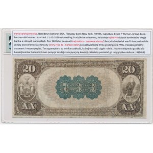USA, New York, $20 1882 - Bruce &amp; Wyman - PMG 20