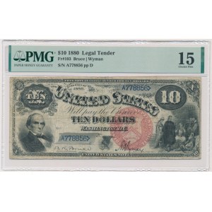 USA, 10 USD 1880 - Bruce &amp; Wyman - PMG 15