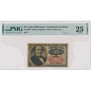 USA, Frakčná mena, 25 centov 1874 - PMG 25