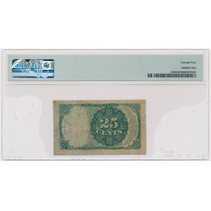 USA, Frakční měna, 25 centů 1874 - PMG 25