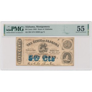 USA, Confederate States America, Alabama, 50 Cents 1863 - PMG 55
