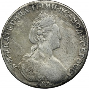 Russia, Catherine II, Rouble Petersburg 1781 СПБ ИЗ