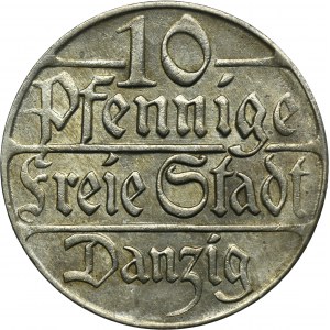 Free City of Danzig, 10 pfennige 1923