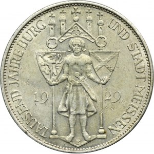 Germany, Weimar Republic, 3 Mark Muldenhütten 1929 E