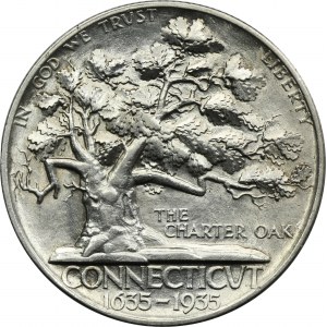 USA, 1/2 dolaru New Orleans 1935 300. výročí Connecticutu - The Charter Oak