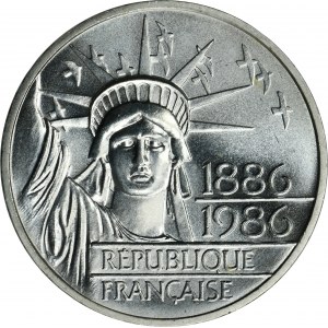 France, V Republic, 100 Francs Pessac 1986 - Statue of Liberty - PIEDFORT