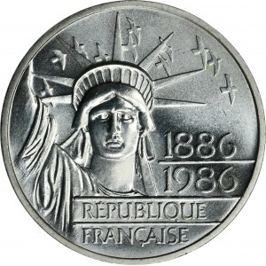 France, V Republic, 100 Francs Pessac 1986 - Statue of Liberty - PIEDFORT