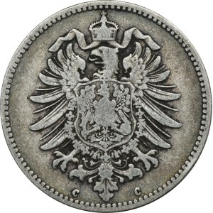 Nemecko, Nemecké cisárstvo, Wilhelm I., 1 marka Frankfurt 1873 C - RARE