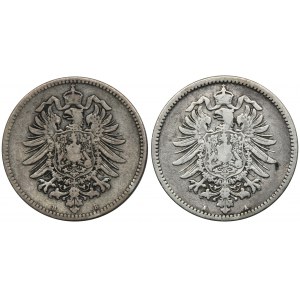 Sada, Německo, Německé císařství, Vilém I., 1 marka 1877 (2 kusy).