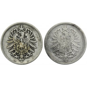 Sada, Německo, Německé císařství, Vilém I., 1 marka 1880 (2 kusy).