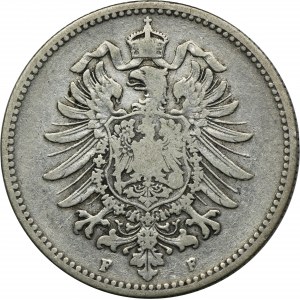 Germany, German Empire, Wilhelm I, 1 Mark Stuttgart 1883 F