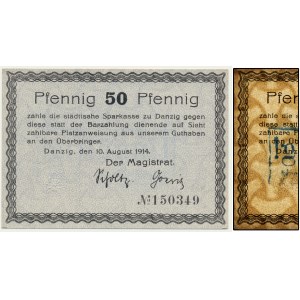 Danzig, 50 fenig 1914 - znw. lopatky -