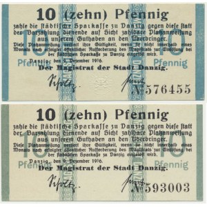 Gdaňsk, 10 fenig 1916 (2 ks)