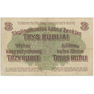 Poznaň, 3 ruble 1916 - A - dlhá doložka -