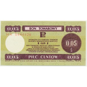 Pewex, 5 centów 1979 - HA - DUŻY -