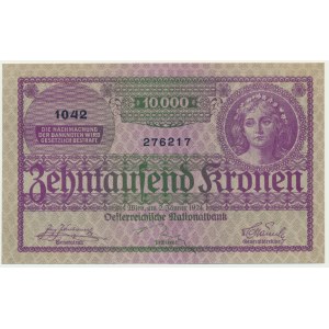 Rakousko, 10 000 korun 1924
