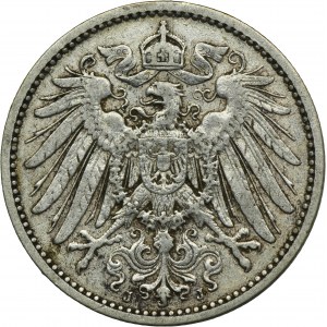 Německo, Německé císařství, Wilhelm II, 1 marka Hamburg 1892 J