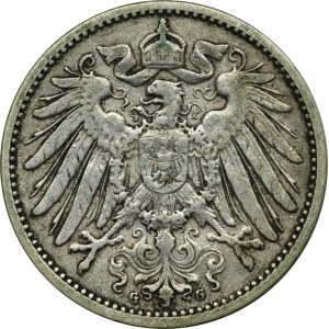 Nemecko, Nemecké cisárstvo, Wilhelm II, 1 marka Karlsruhe 1899 G - RARE