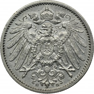 Germany, German Empire, Wilhelm II, 1 Mark Karlsruhe 1913 G