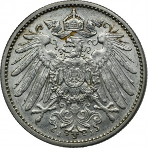 Německo, Německé císařství, Wilhelm II, 1 marka Hamburg 1913 J