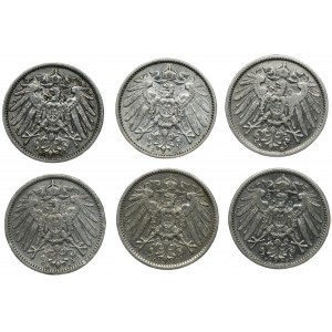 Sada, Nemecko, Nemecké cisárstvo, Wilhelm II, 1 marka 1901 (6 kusov).