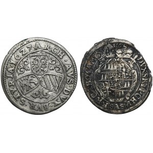 Set, Austria, Styria and Bishopric of Olomouc, Ferdinand II and Karl II of Liechtenstein, 3 Kreuzer (2 pcs.)