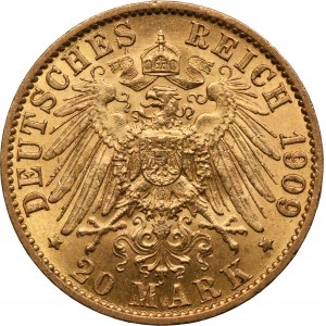Germany, Kingdom of Prussia, Wilhelm II, 20 Mark Berlin 1909 A