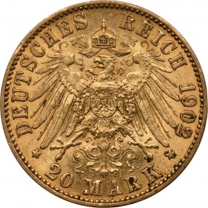 Německo, Pruské království, Vilém II, 20 marek Berlín 1902 A