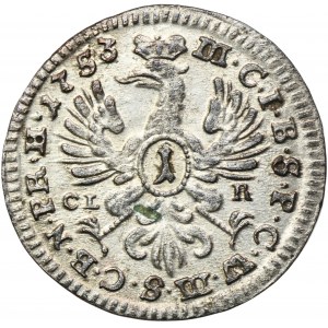 Německo, Brandenburg-Bayreuth, Frederick, 1 Krajcar Bayreuth 1753 CLR