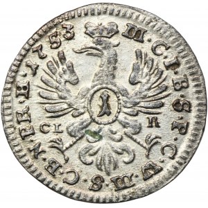 Germany, Brandenburg-Bayreuth, Friedrich, 1 Kreuzer Bayreuth 1753 CLR