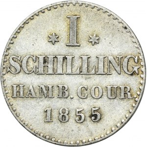 Germany, Free City of Hamburg, 1 Schilling 1855