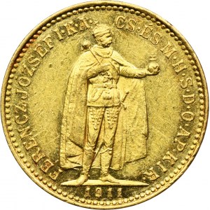 Rakúsko, František Jozef I., 10 korún Kremnica 1911