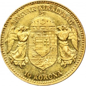 Austria, Franz Josef I, 10 Korona Kremnitz 1911