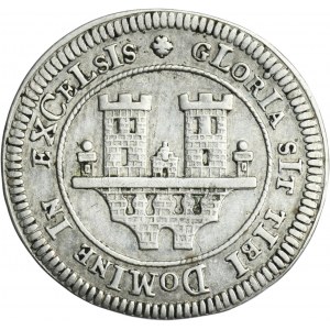 Německo, město Rothenburg ob der Tauber, Dukátový tisk ve stříbře 1717 - RARE