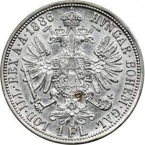 Austria, Franz Joseph I, 1 Florin Wien 1886