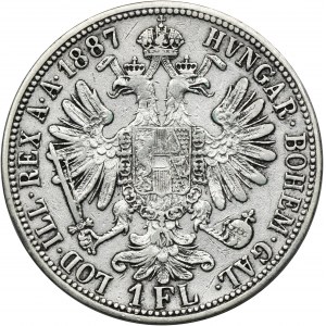 Austria, Franz Joseph I, 1 Florin Vienn 1887