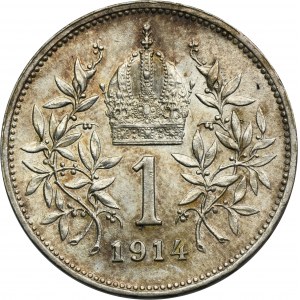 Rakúsko, František Jozef I., 1 koruna Viedeň 1914