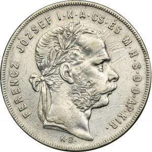 Maďarsko, František Josef I., 1 forint Kremnica 1879 KB