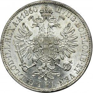 Austria, Franz Joseph I, 1 Floren Wien 1860 A