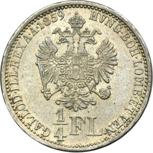 Austria, Franz Joseph I, 1/4 Florin Wien 1859 A