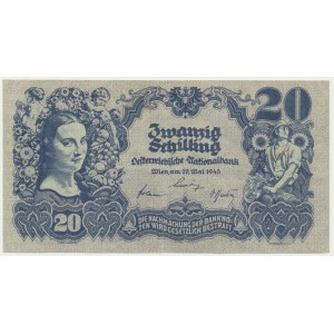 Rakúsko, 20 šilingov 1945